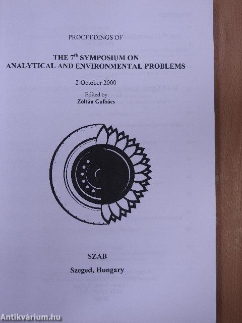 Proceedings of the 7th Symposium on Analytical and Environmental Problems