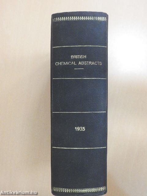 British Chemical Abstracts January-December 1935