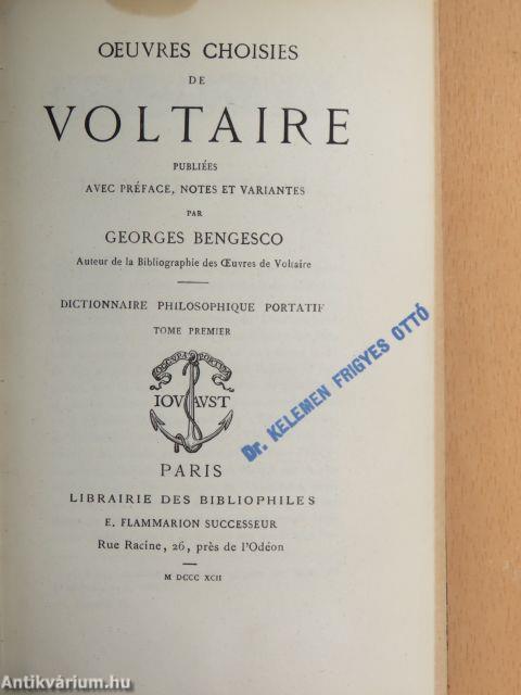 Oeuvres choisies de Voltaire I-II.