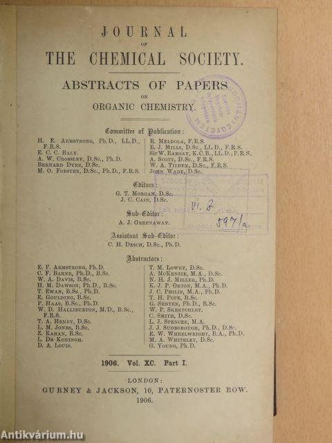 Journal of the Chemical Society 1906/I.