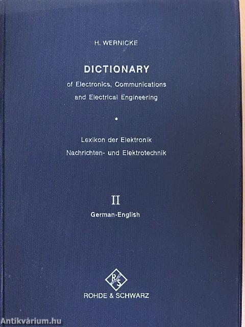 Dictionary of Electronics, Communications and Electrical Engineering II.