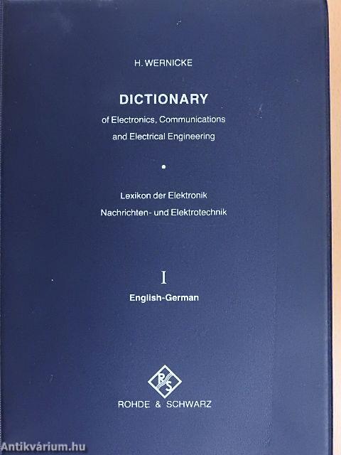 Dictionary of Electronics, Communications and Electrical Engineering I.