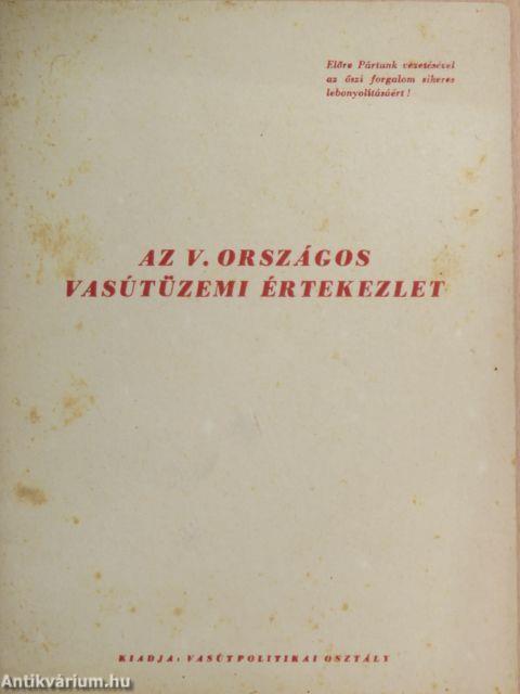 Az V. Országos Vasútüzemi Értekezlet