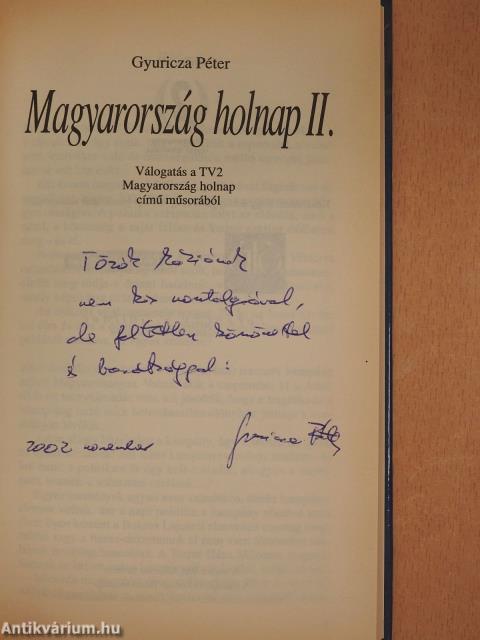 Magyarország holnap II. (dedikált példány)