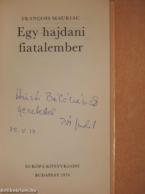 Egy hajdani fiatalember (dedikált példány)