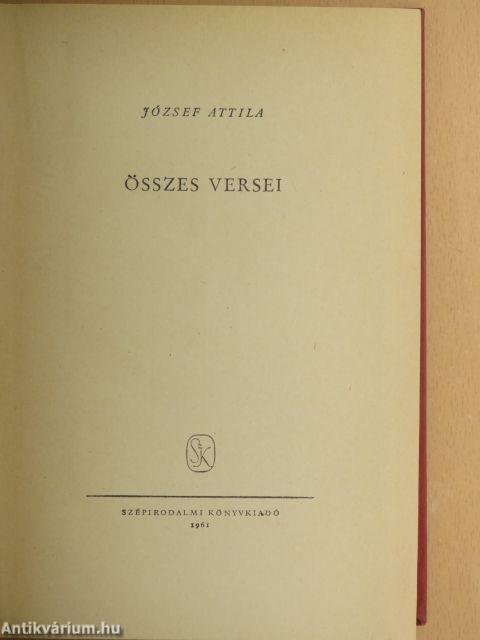 József Attila összes versei