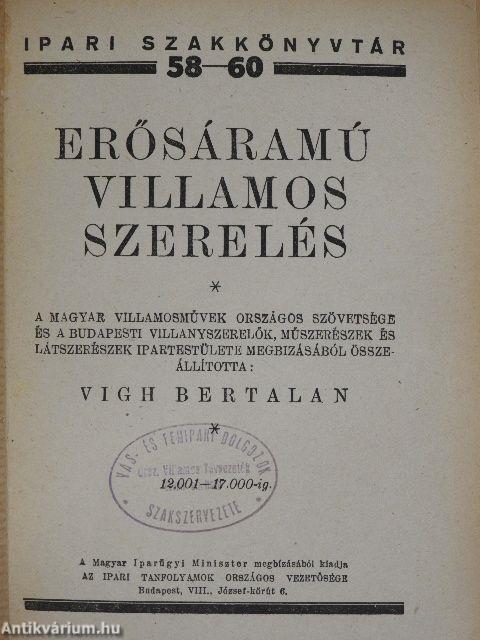 Erősáramú villamos szerelés/Gyengeáramú villamos szerelés