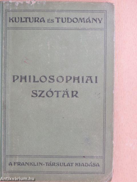 Philosophiai szótár