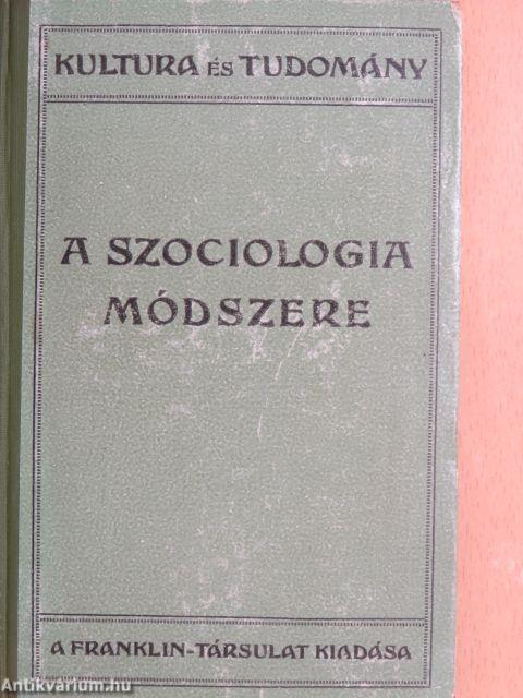 A szociologia módszere