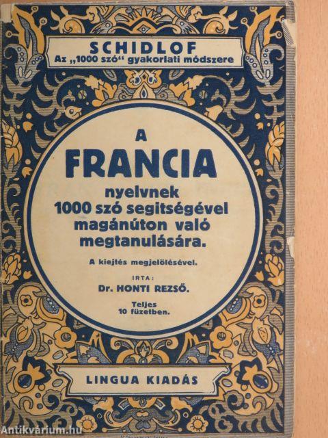 Schidlof gyakorlati módszere - Francia 1-10. füzet