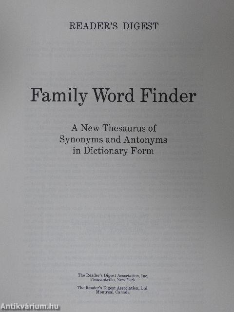 Family Word Finder