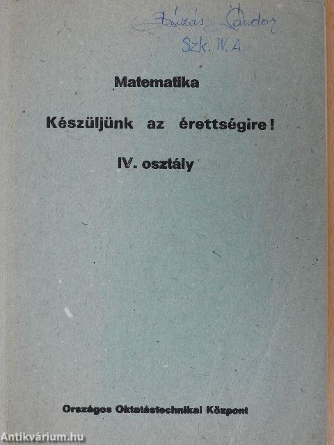 Matematika IV.