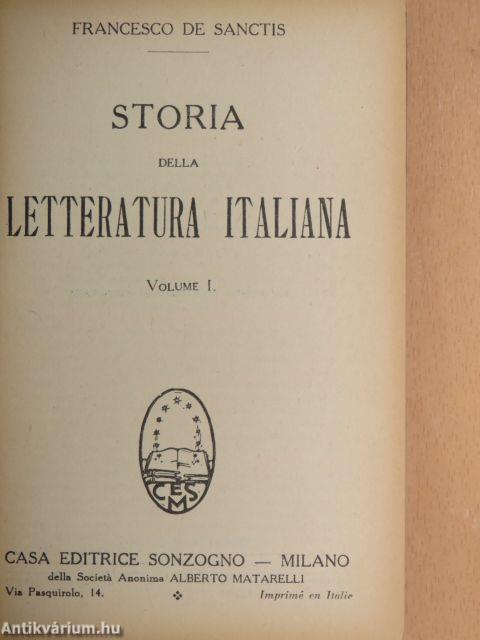 Storia della Letteratura Italiana I.