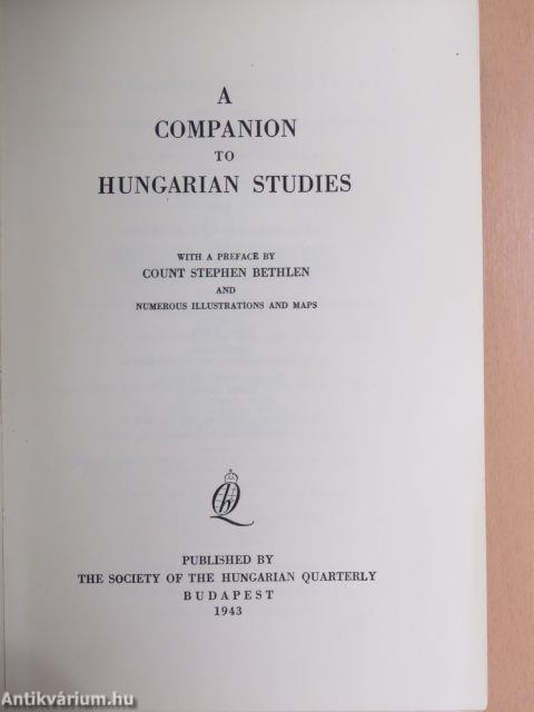 A Companion to Hungarian Studies