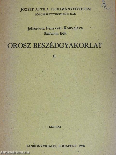 Orosz beszédgyakorlat II.