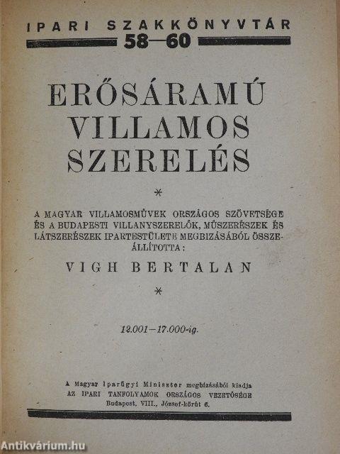 Erősáramú villamos szerelés/Gyengeáramú villamos szerelés