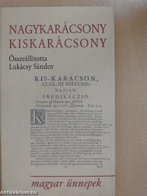 Nagykarácsony, kiskarácsony