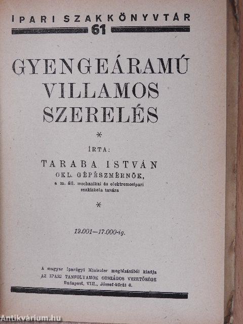 Erősáramú villamos szerelés/Gyengeáramú villamos szerelés