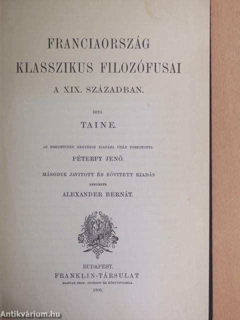 Franciaország klasszikus filozófusai a XIX. században