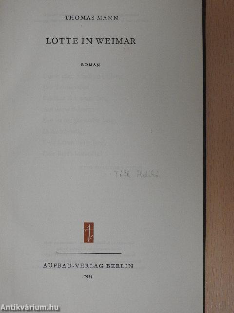 Lotte in Weimar