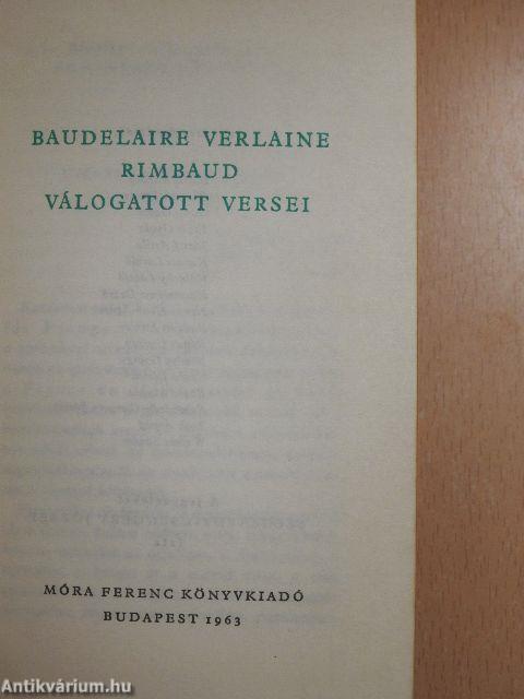 Baudelaire, Verlaine, Rimbaud válogatott versei 