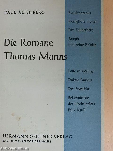 Die Romane Thomas Manns