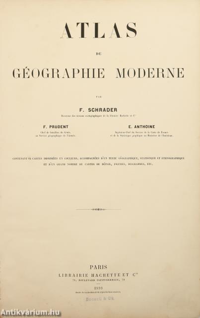 Atlas de géographie moderne