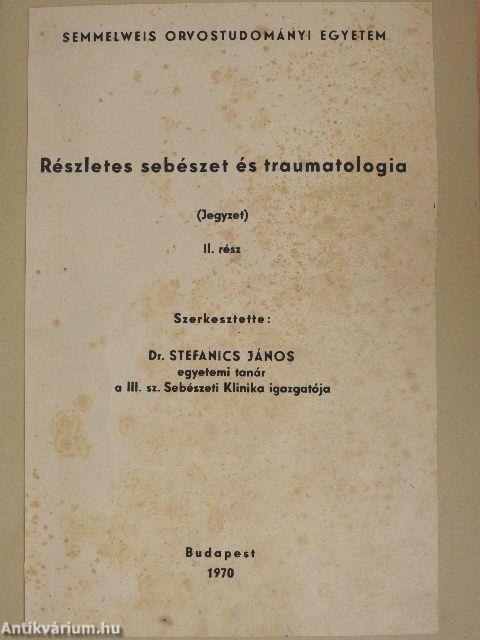 Részletes sebészet és traumatologia II.