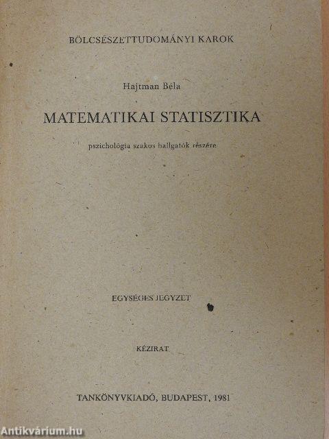 Matematikai statisztika