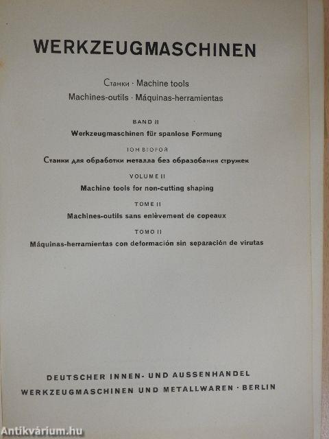 Werkzeugmaschinen II.