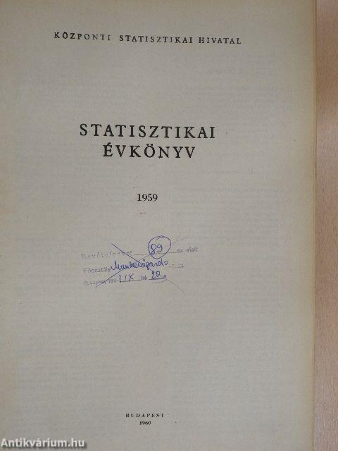 Statisztikai évkönyv 1959