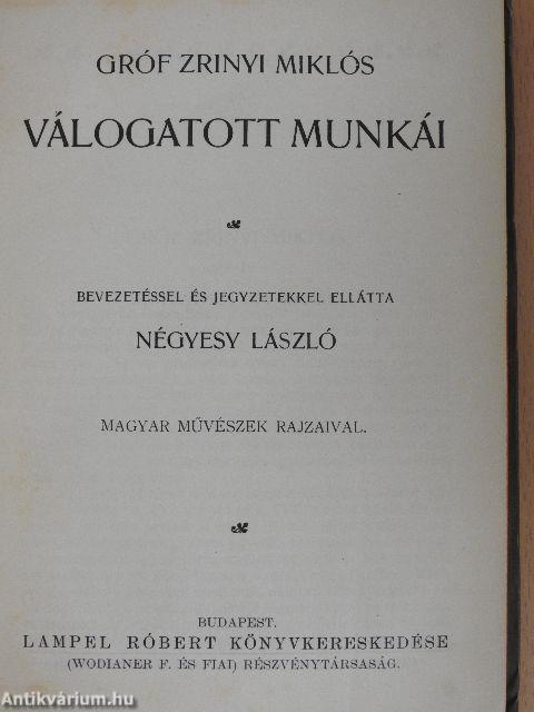 Gróf Zrinyi Miklós válogatott munkái