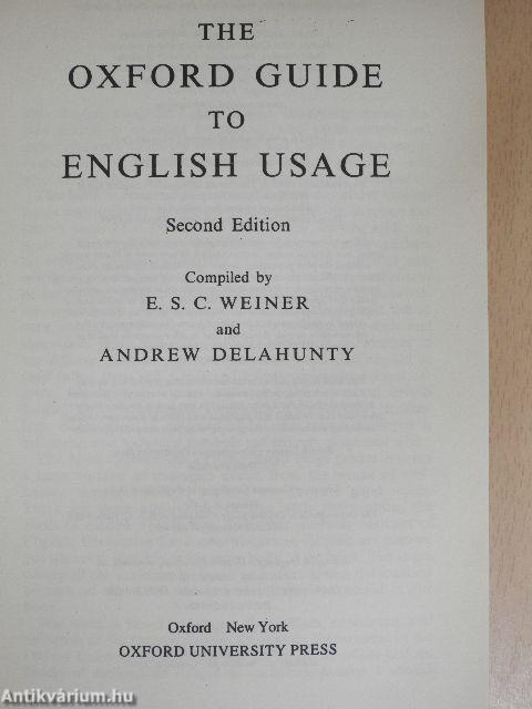 The Oxford Guide to English Usage
