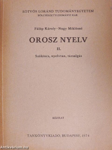 Orosz nyelv II.