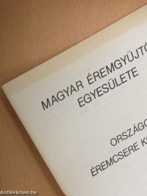 Magyar Éremgyűjtők Egyesülete Országos éremcsere közvetítés 1987/1