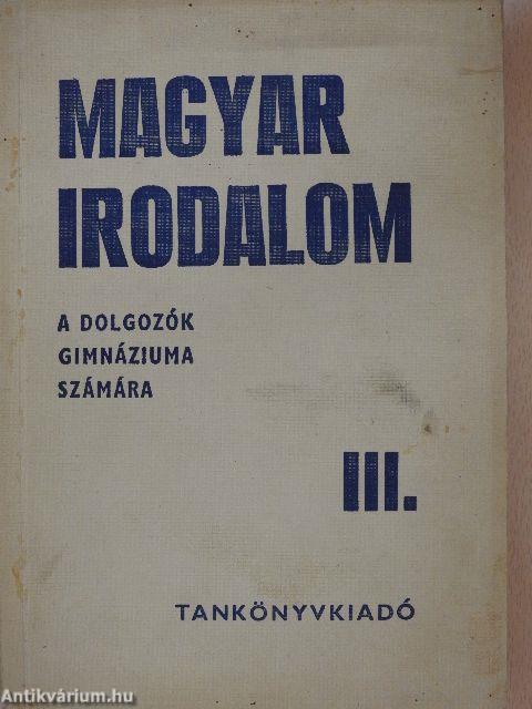Magyar irodalom III.