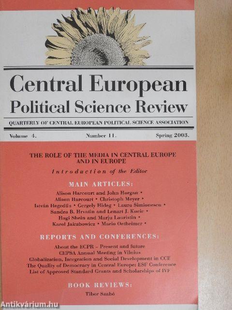 Central European Political Science Review Spring 2003.