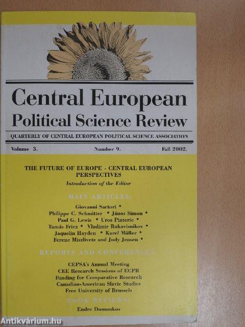 Central European Political Science Review Fall 2002.