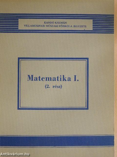 Matematika I/2.