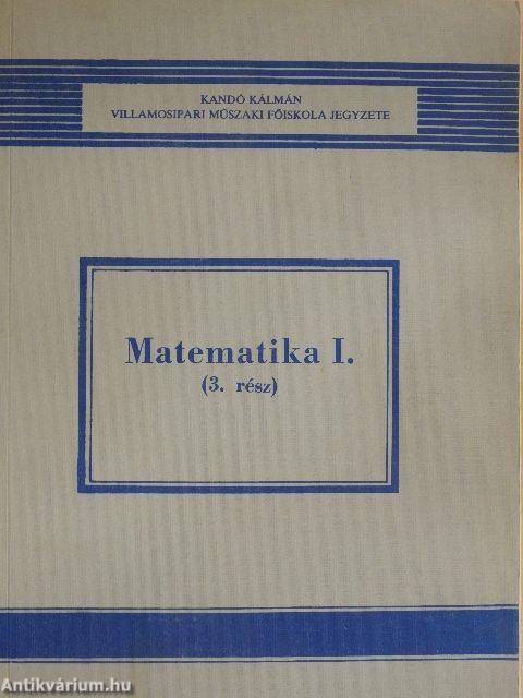 Matematika I.