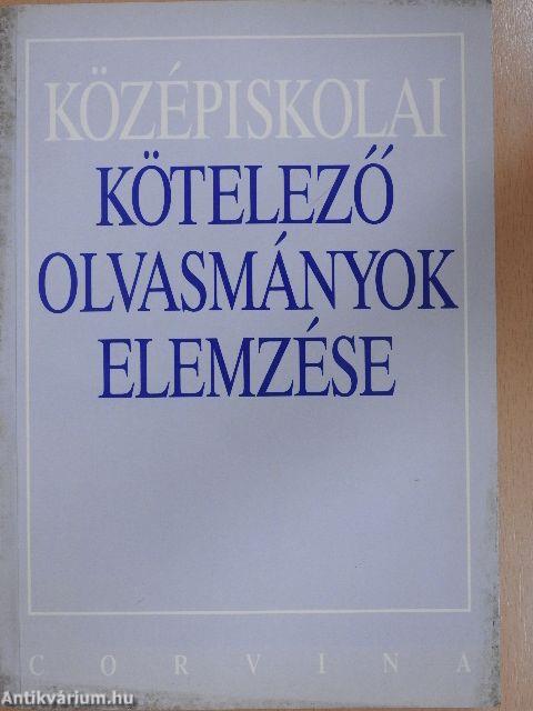 Középiskolai kötelező olvasmányok elemzése