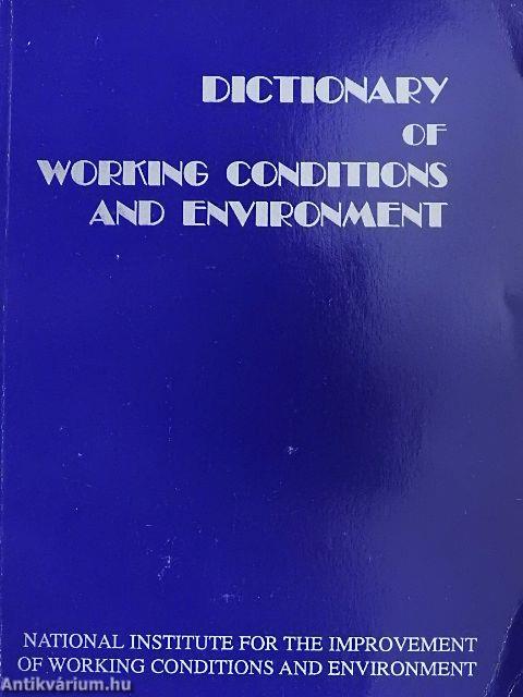 Dictionary of Working Conditions and Environment