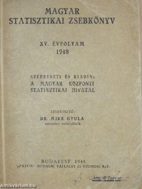 Magyar statisztikai zsebkönyv 1948.