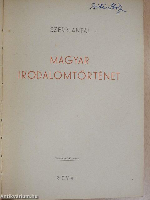 Magyar irodalomtörténet