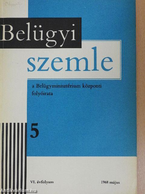 Belügyi Szemle 1968. május