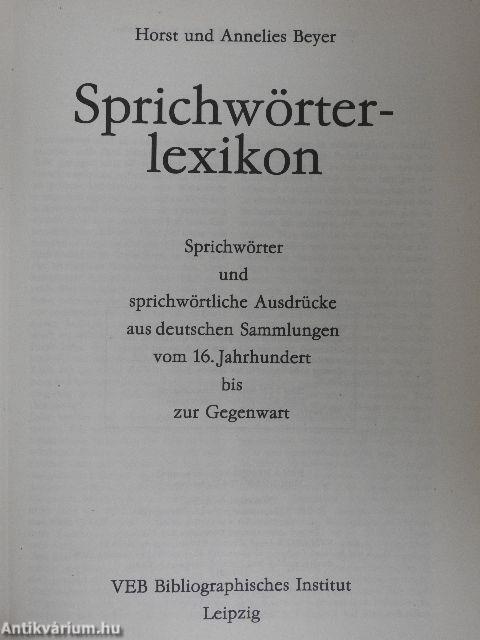 Sprichwörterlexikon