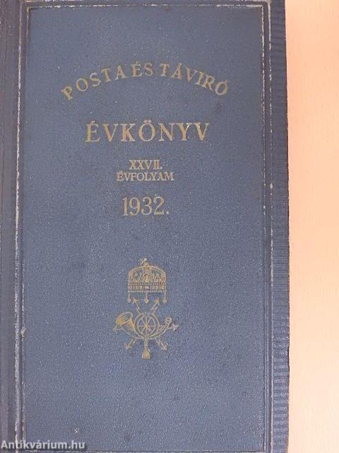 Posta és táviró évkönyv 1932.