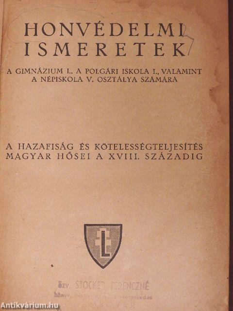 Honvédelmi ismeretek I-II.