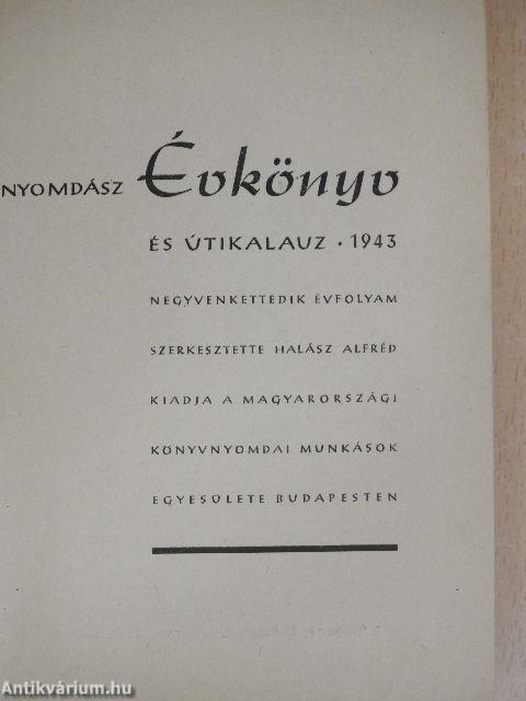 Nyomdász évkönyv és útikalauz 1943