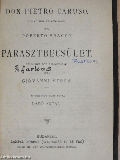 Don Pietro Caruso/Parasztbecsület/A farkas